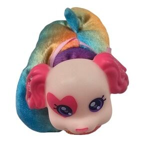Puppy Surprise Rainbow Plush Puppy Heart Eye Glitter Ears Pink Head Replacement
